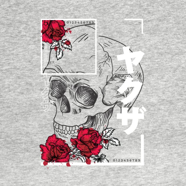 Abstract Skull with Flowers Desgin by LR_Collections